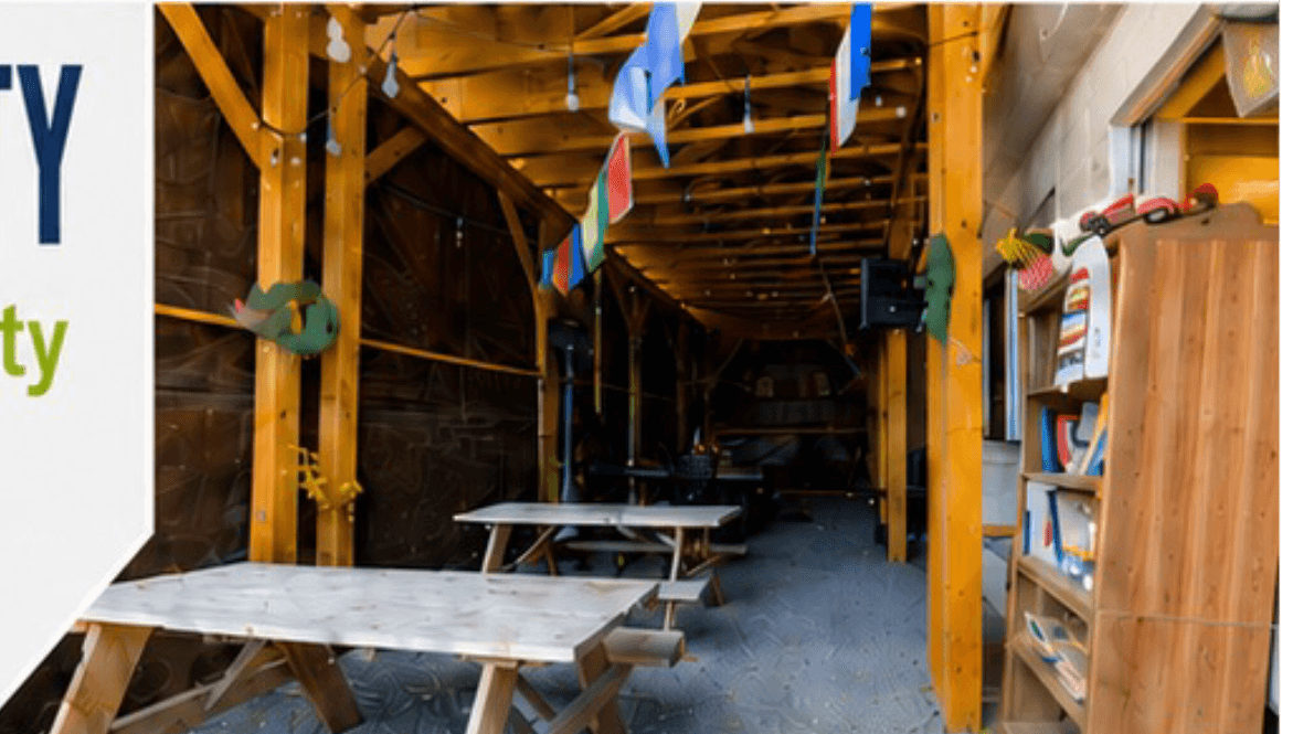 Covered customer area for the confidential Mount Jackson mixed-use opportunity